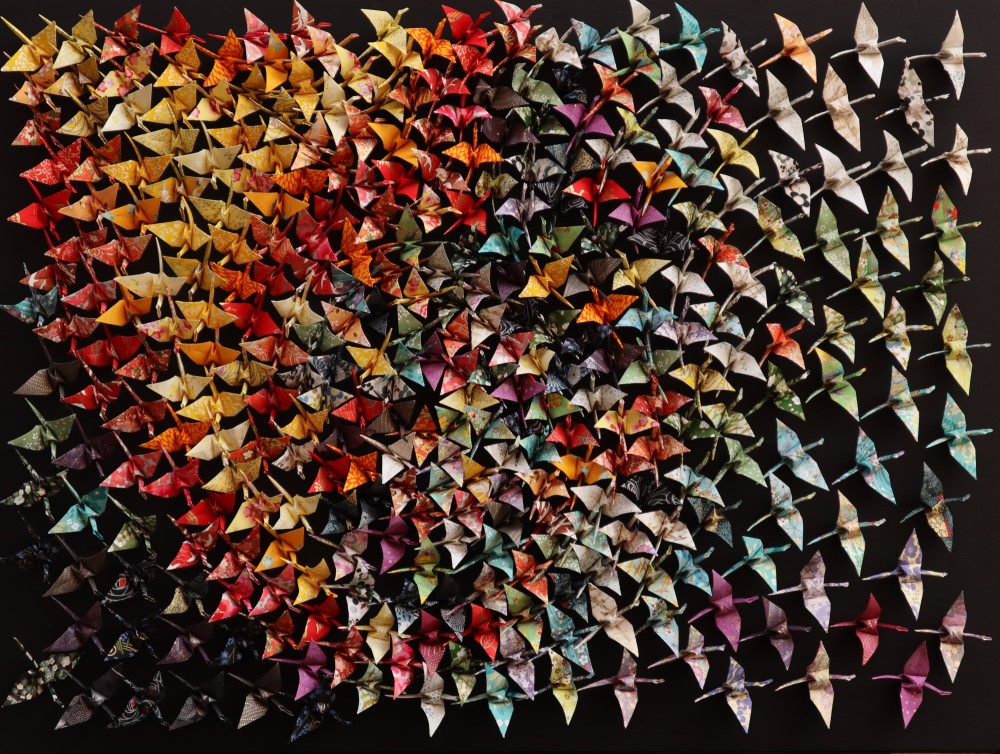 Origami crane art